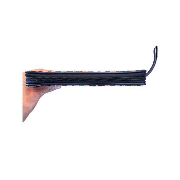 Vera Bradley Marrakesh‎ Beads Large Blue Orange Zip Card Travel Wallet/Wristlet - Picture 7 of 8